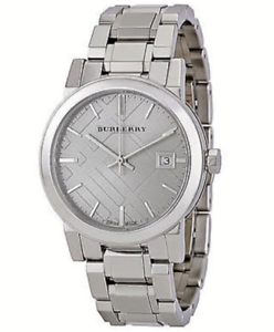 Burberry Small Check Stamped Bracelet Ladies Watch BU9035